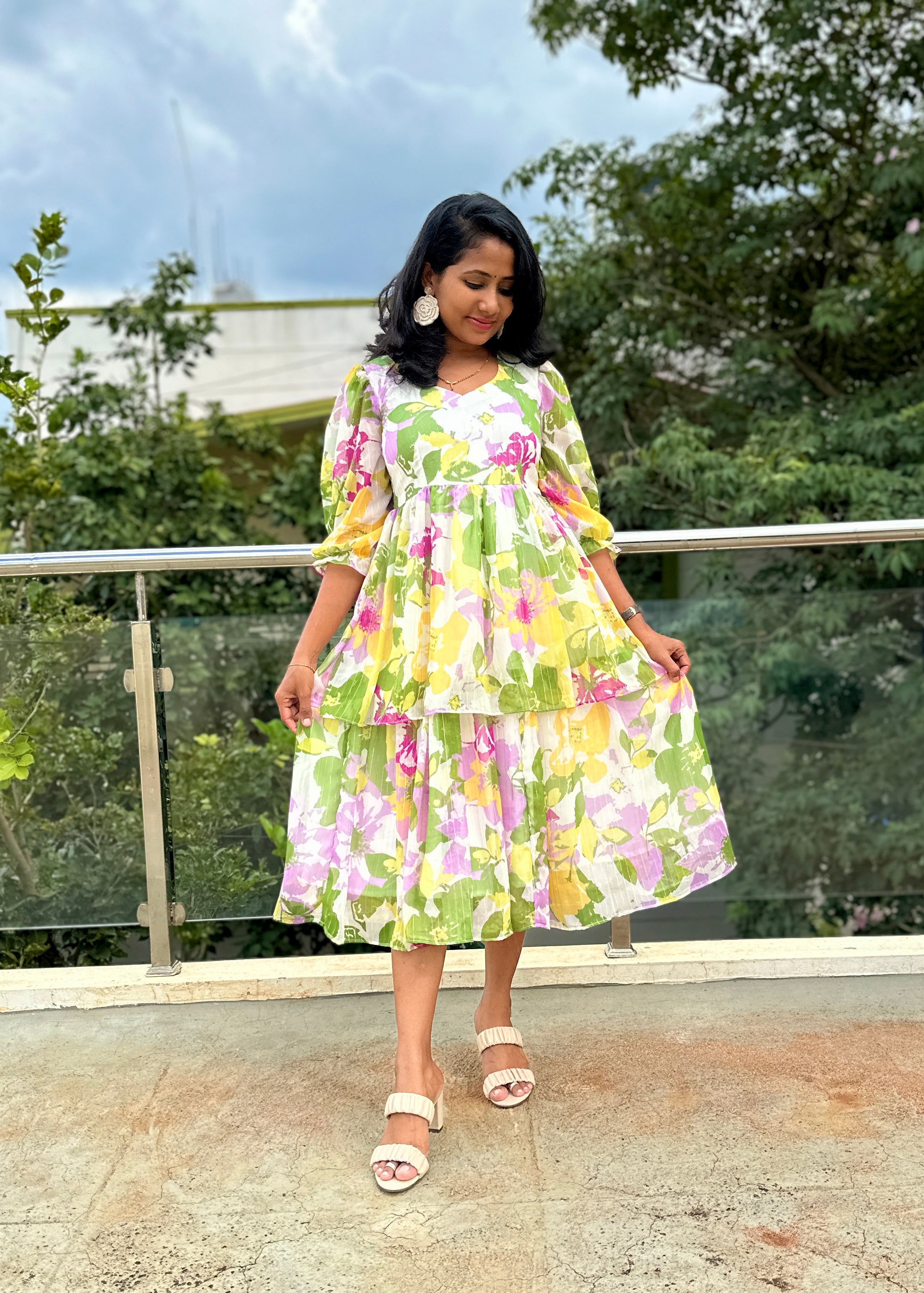 Sequins & Double Layer Net Frock | BIRTHDAY BASH | F2300 – SANA'S