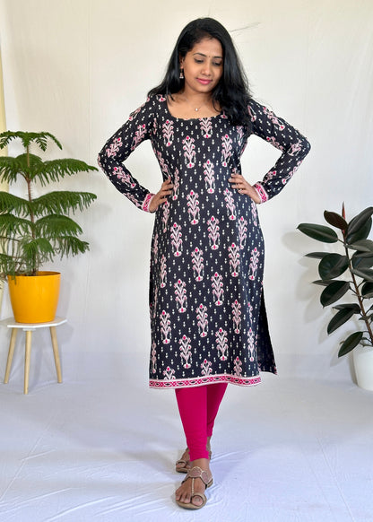 Naomi Black Cotton kurti