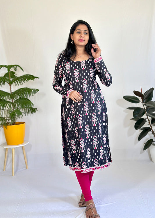 Naomi Black Cotton kurti