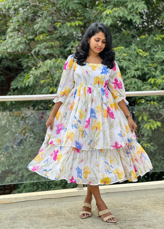 Vibrance Floral Midi Dress