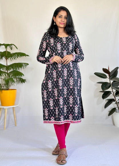 Naomi Black Cotton kurti