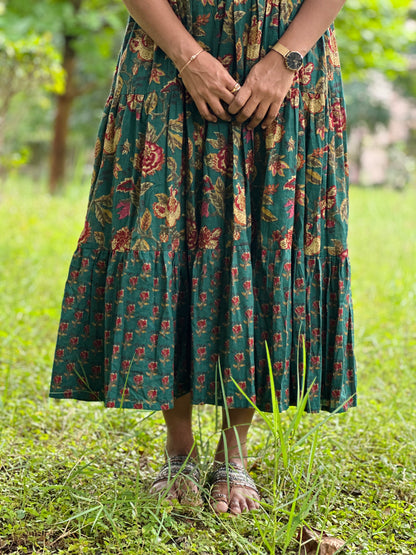 Verdant Blossom 3 tier dress