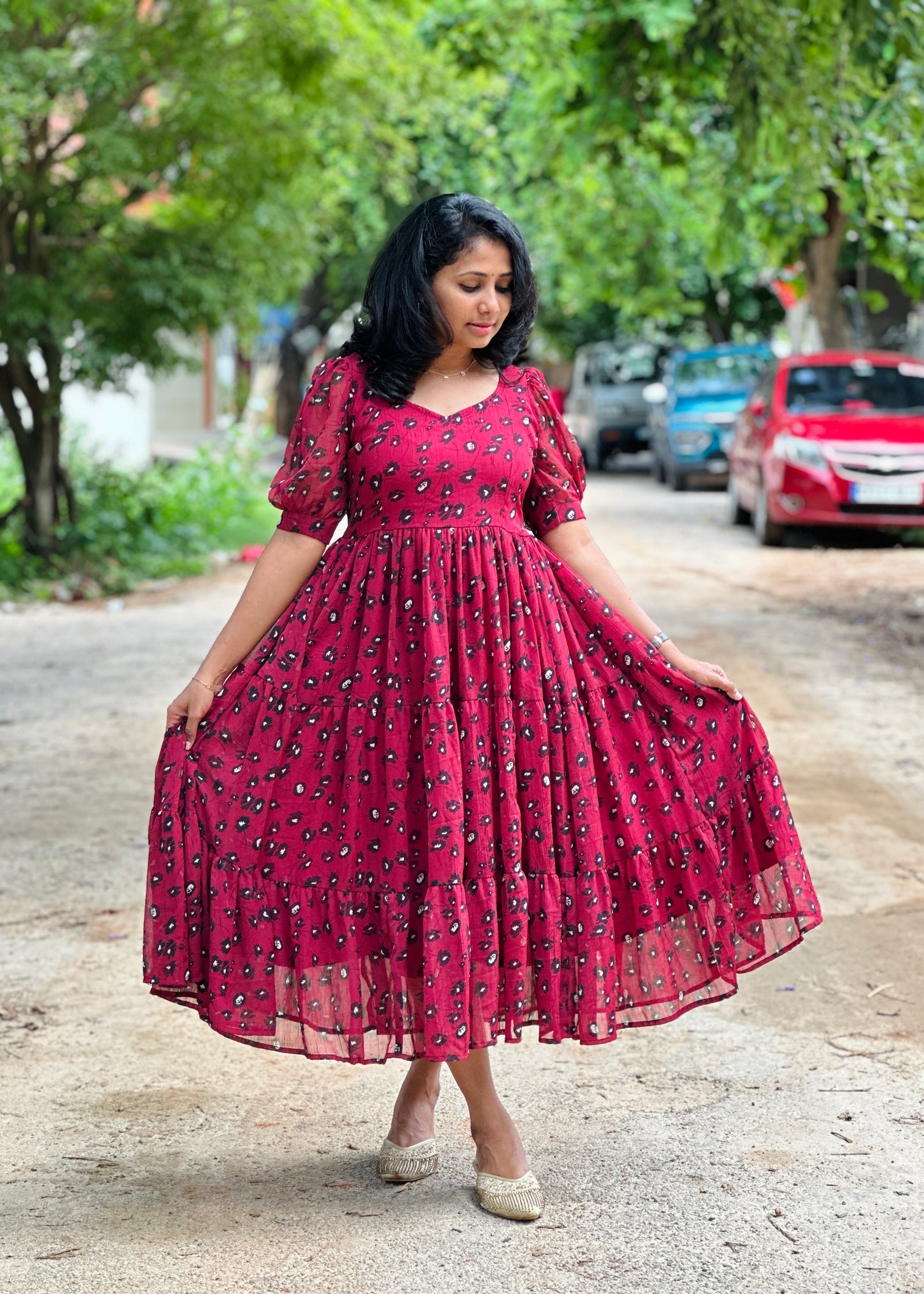 Poppy Floral Midi Dress