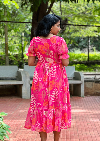 Kriti Pink Midi Dress