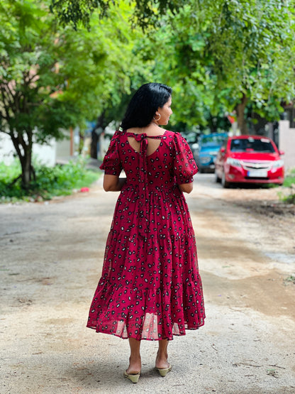 Poppy Floral Midi Dress