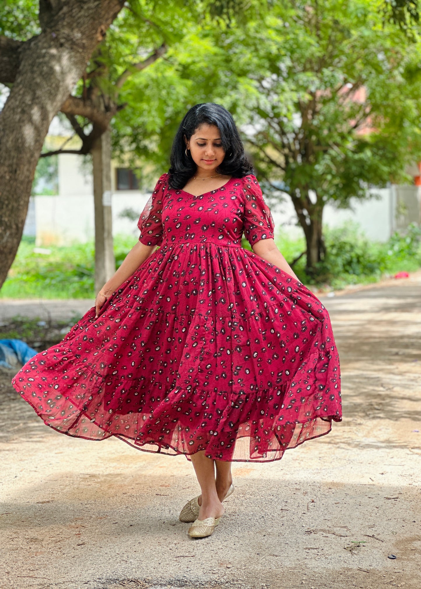 Poppy Floral Midi Dress