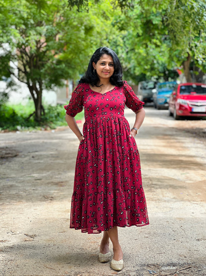 Poppy Floral Midi Dress